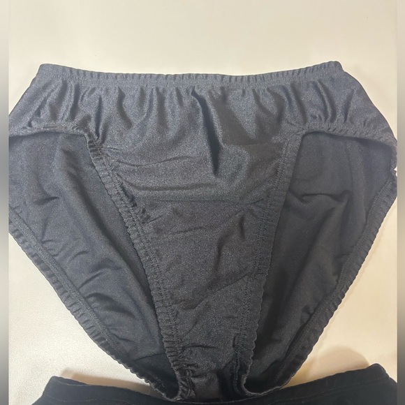 NWOT TRASHY LINGERIE Black High-Waisted Dance Panties in velvet and shiny sz M - Picture 2 of 9